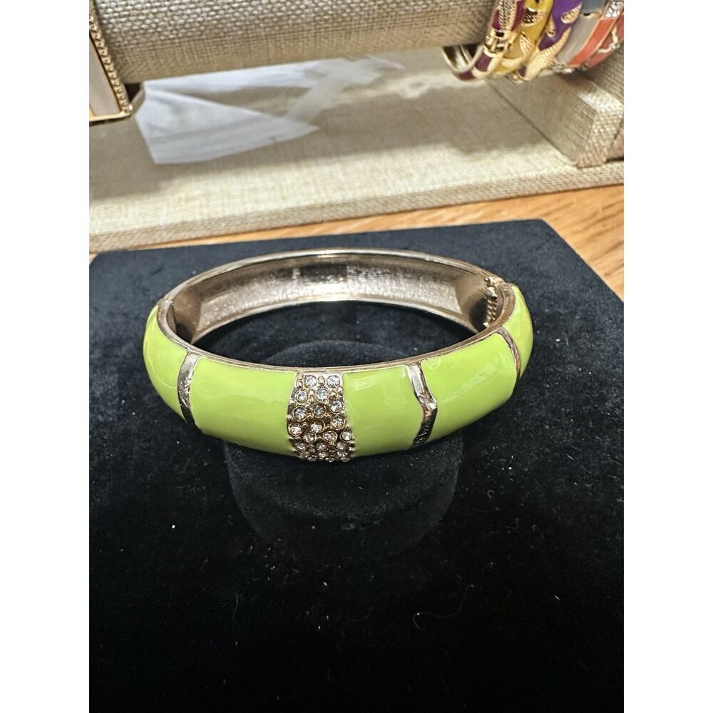 Sequin Nordstrom Multicolor Gold Tone Statement Enamel Bangle Bracelet # 36